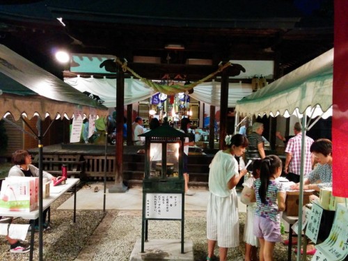 火渡りの神社の様子