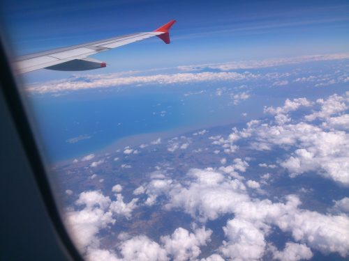 バリ島に向かった機内からの写真