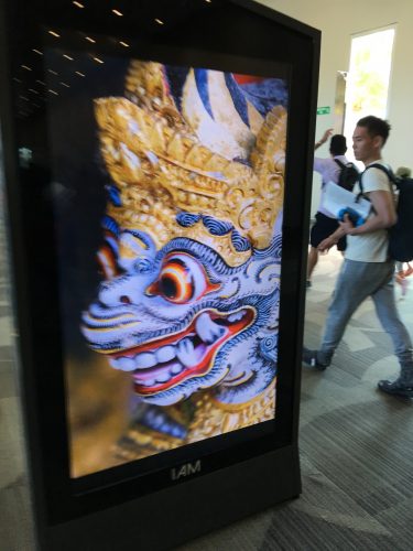 ングラライ国際空港到着通路のモニター