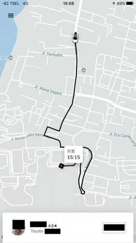 Uberの移動経路