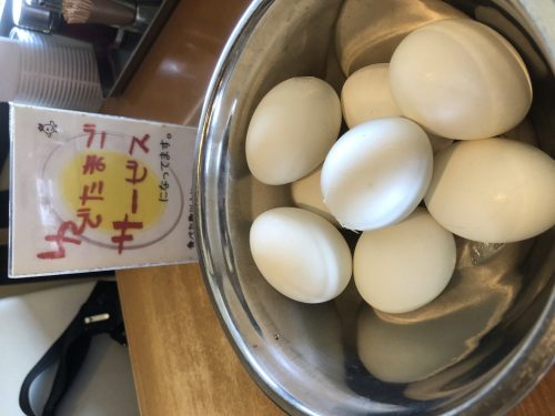 山形の麺家 かぐら サービスのゆで卵